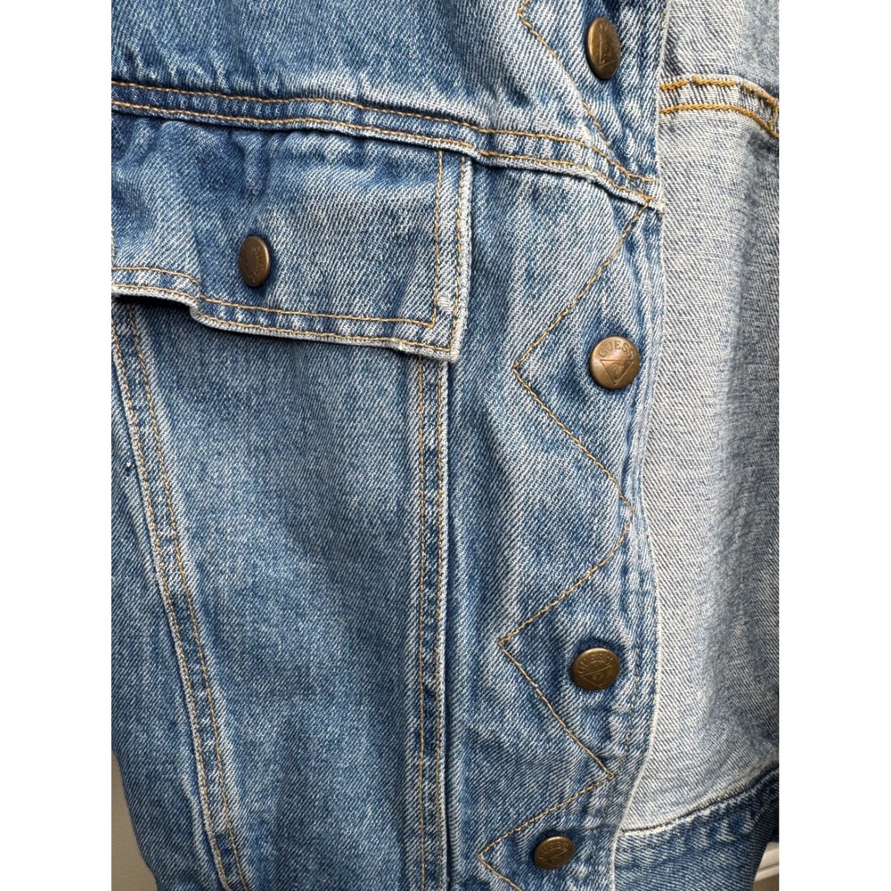 Vintage Georges Marciano for Guess Denim Jacket XL Blue Acid Wash Trucker 80/90s - Picture 6 of 7